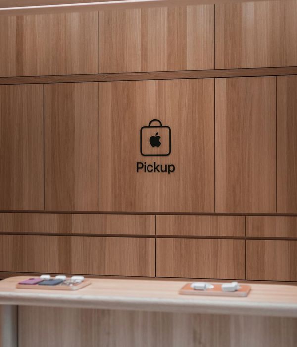 Contemporary retail shopping environment with modern technology