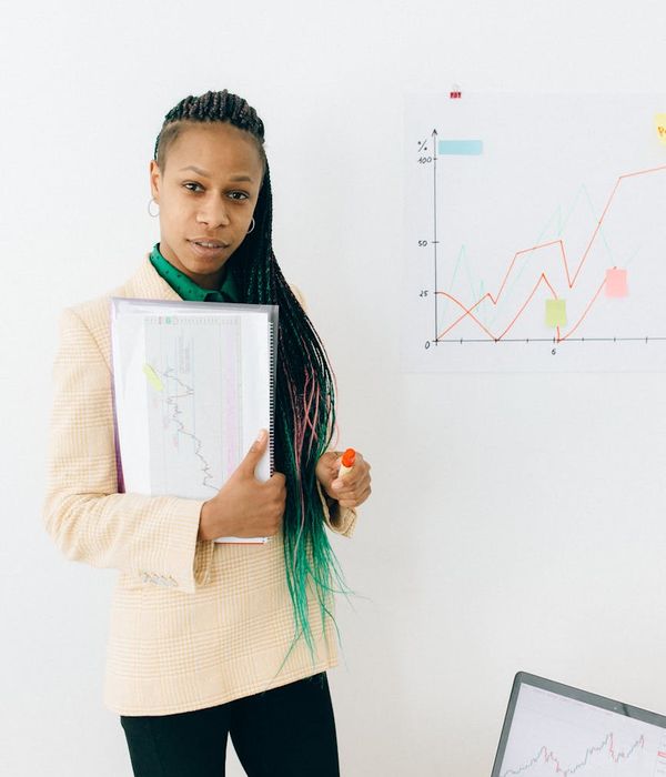 Man business analyst working with financial data and reports