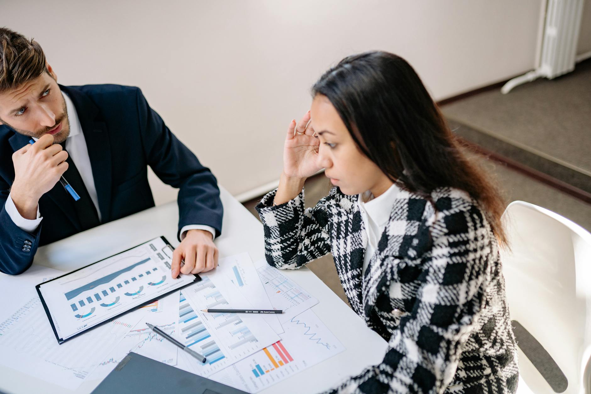 Professional consulting team working on financial strategy development